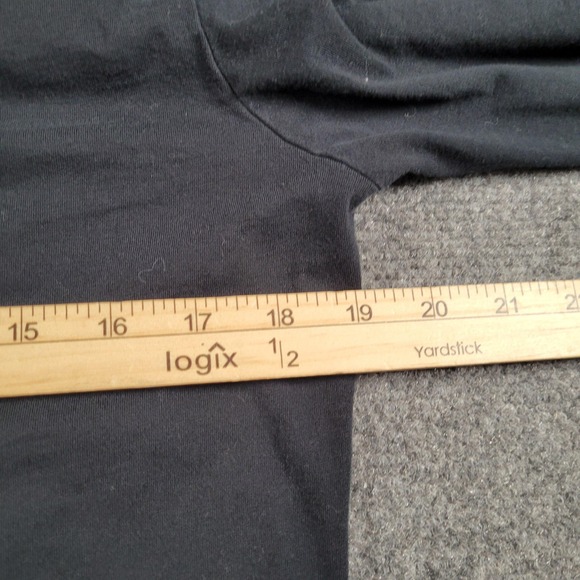 Nike Shirt Men Medium Athletic Cut Black Long Sleeve Just Do It Swoosh Spell Out - Picture 5 of 10